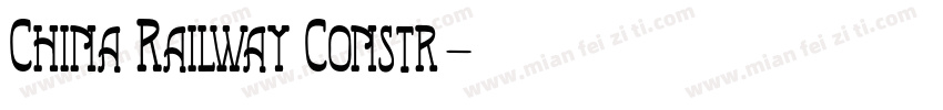 China Railway Constr字体转换